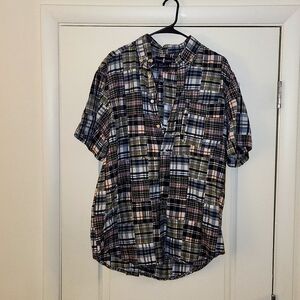 Pre-loved T.Harris London Short Sleeve Button Down Shirt Sz L